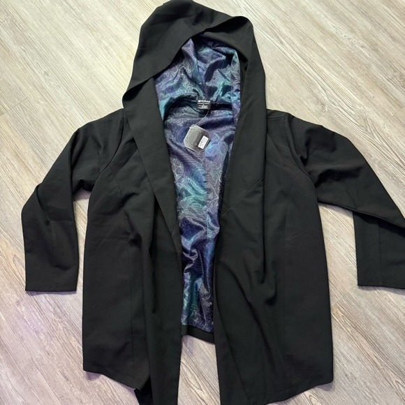 Wicked Women's Small Limited Edition Hooded Embroidered Satin Lined Cape Jacket - Picture 3 of 7